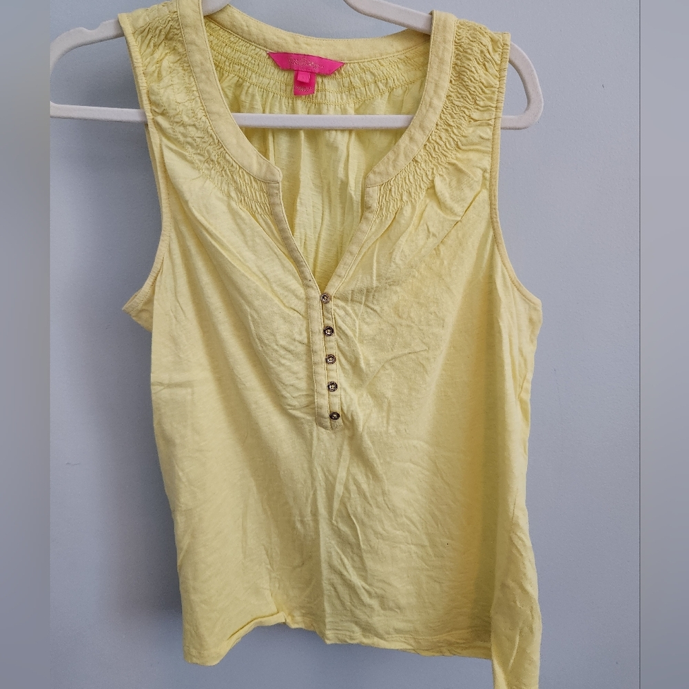 Lilly Pulitzer Essie Light Yellow Tank Top